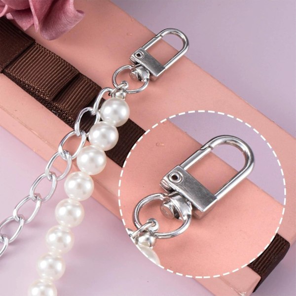 12.5in Veske Forlengerkjede, 2 stk. Veske Forlengerkjede, Perle Veske Smykker for Håndvesker, Metall Veske Stropp Forlenger Erstatning for Håndvesker Crossbody Skulder