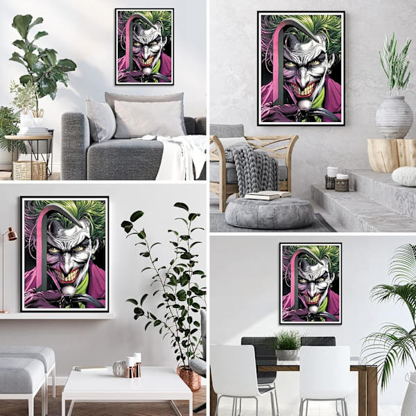 Joker Diamantmålning Kit för Vuxna & Barn 30x40cm, DIY Skurk
