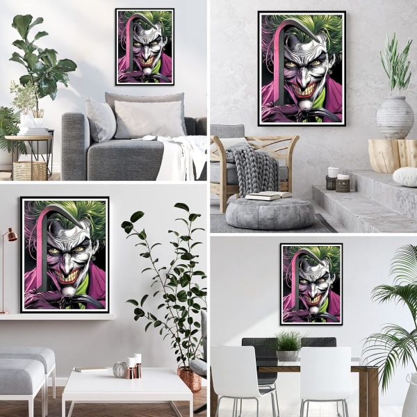 Joker- diamond painting aikuisille, lapsille 30x40 cm, tee-se-itse konna