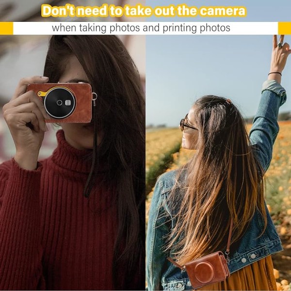 Yhteensopiva Kodak Mini Shot 2 Retro, PU- case kanssa