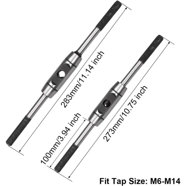 Venstrehendt Tap Holder Justerbar Tap Nøkkelhåndtak for metrisk M6-M