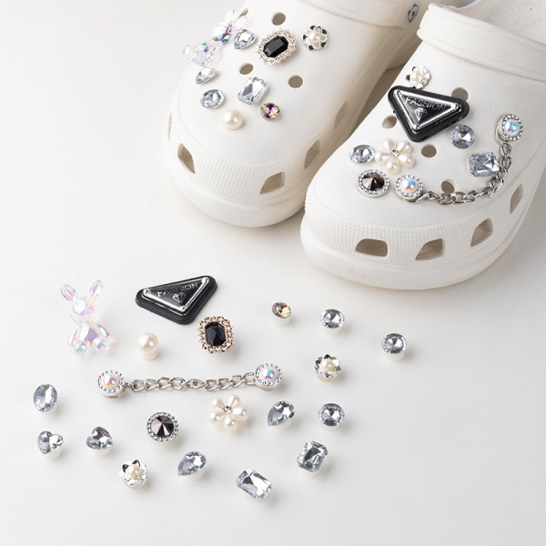 20 stk. 3D Clog-sandaler Ornamenter, Sko Charms, Søde Sko Ornamenter