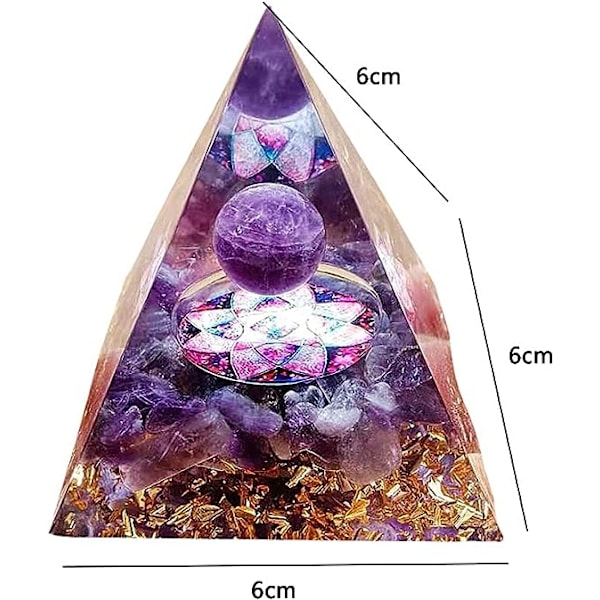 Pyramide Krystal Reiki Pyramide 6cm Amethyst Pyramide Pyramide Positiv