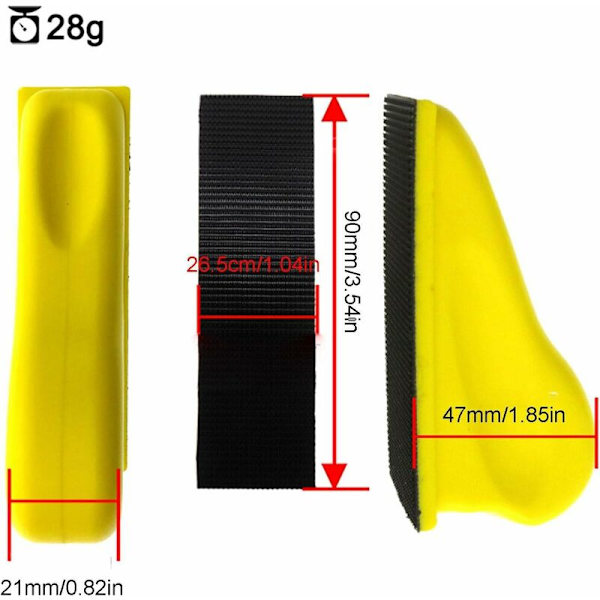 3 st Micro-slip - Manuell slipblock för kardborre-skivor