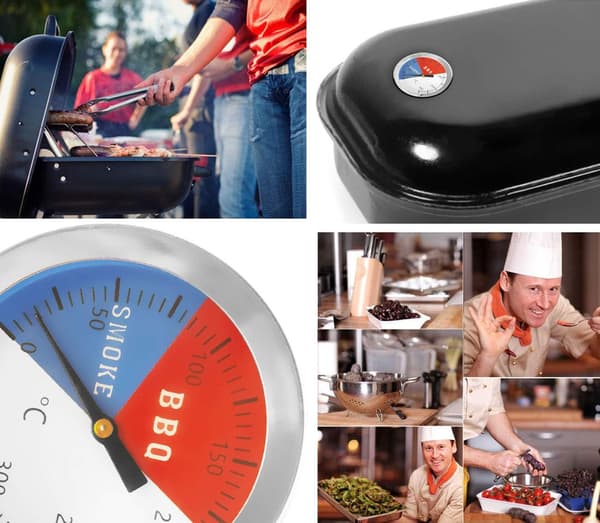 1 stk Analogt Kogetermometer til Grill, Ryger, Gryde, Pander