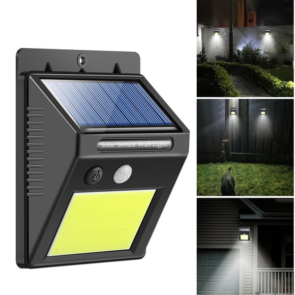 Sett med 4 utendørs solcellelamper, 20 stk LED vanntett utendørs solcelle