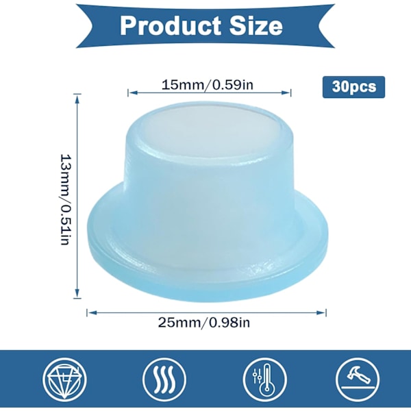 Vattentät kranpackning, läckagesäker kranplugg för 1/2 tums kranventil, gummi ventilpackningar (Stil 3)