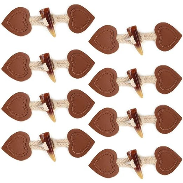 12 Par Knapper Syntetisk Læder Toggle Knapper Læder Toggle