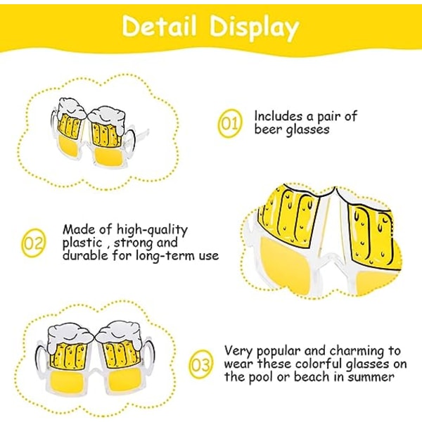 Gule Øl Hawaii-Solbriller, Morsomme Festbriller, Morsomme Pa