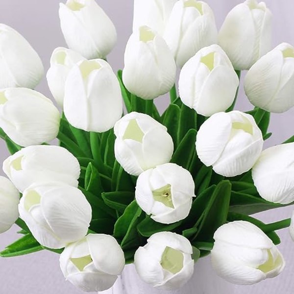 10 kunstige tulipaner, simuleringsblomster, latex, ekte materiale