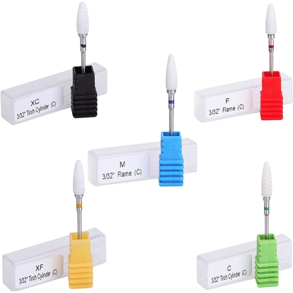 5 stk Profesjonelle Neglestell Sliphode Keramisk Sander Tips Prof