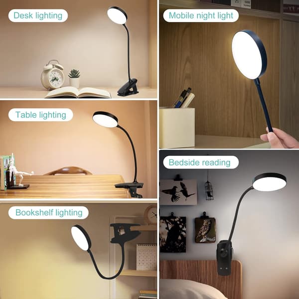 Trådløs LED Bordlampe, 5 Farve Touch Natlampe og 5 Dæmpbare