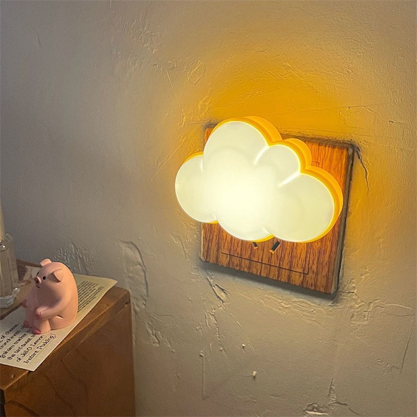 Barne nattlys LED sky plugg automatisk nattlampe baby nattlys vegg nattlampe nyfødt rom dekorasjon