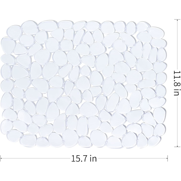 (Klar, 2-pack) Pebble Diskbänksmattor för Rostfritt Stål, PVC Diskbänksdynor Köksdiskbänksmatta för Porslinsdiskbänk