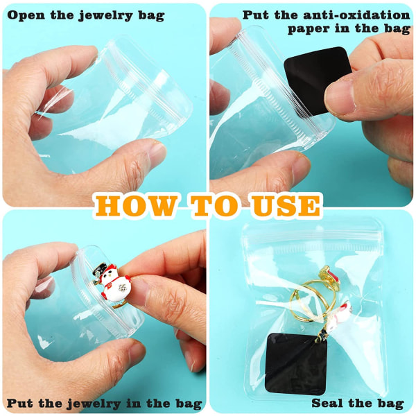 120 stk sæt PVC plast selvportræt taske, smykker anti-oxidation