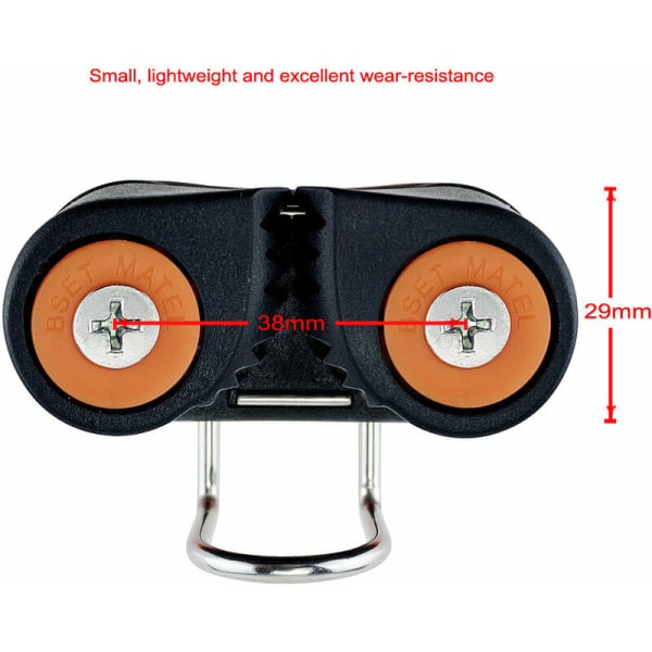 2-Rækkers Komposit Cam Cleats, Kuglelejer, med Front Ring, Pilates