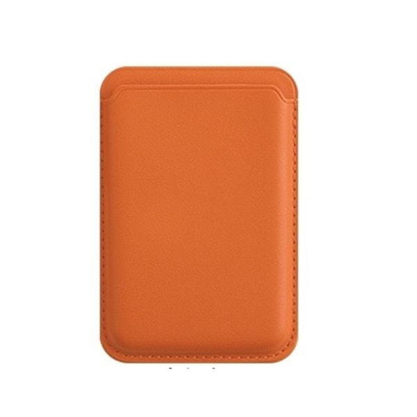 Ocean Apple Leather Card Holder med MagSafe for iPhone - oransje