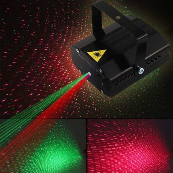 LED-laserprojektorlampe RGB-dekorasjon Fest Disco DJ-klubbstjerne
