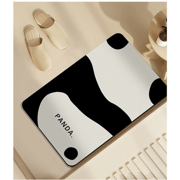 Diatomitt Steins Badematte Sklisikker Anti-Muggoppbygging Hurtig Tørking Panda Badematte
