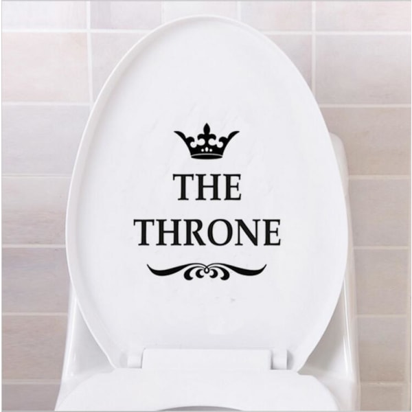 Dekorativ klistremerke for toalettlokk (Tronen) og WC Morsom inskripsjon