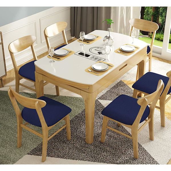 Stretch Stolsetertrekk for Spisestue, Jacquard Spisestuestol