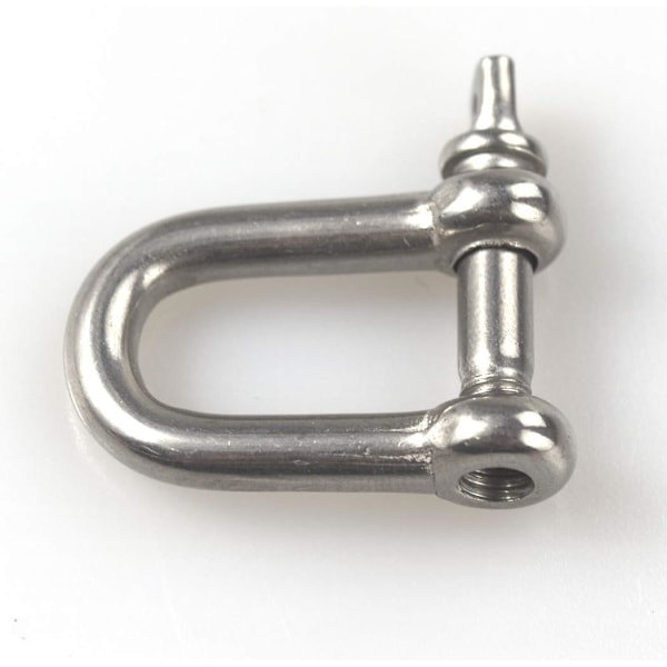 10 stk. M5 D-ring sjakler 304 rustfritt stål for tung rigging, bæring, stål kjettinglenke sjakler
