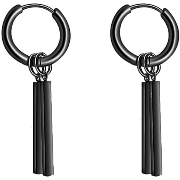 Minimalist Double Bar Small Hoop Short Dangle Drop Earrings for Men Women Boys Girls  Charms Huggie Hinged Hoops Cartila