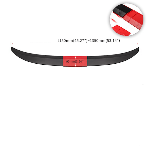 Auton muokkaus ABS Universal Takaspoileri Tarra No-Punch Tuuli S