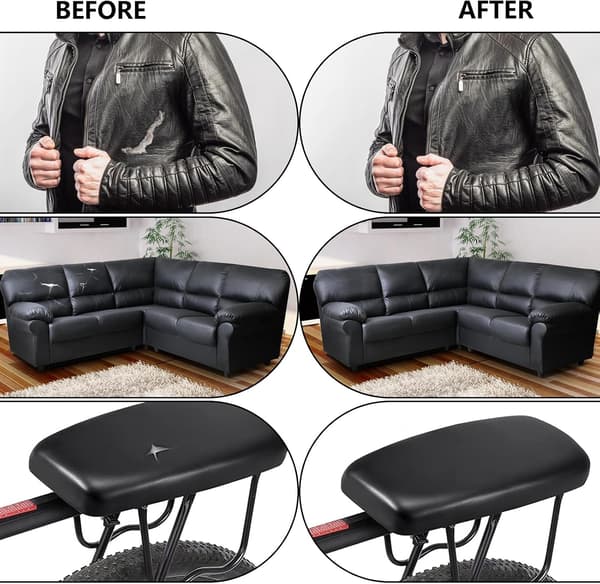 Læderreparationslapper til biler, 28 x 20 cm selvklæbende kunstlæderlapper til sofaer, bilsæder, jakker, møbler
