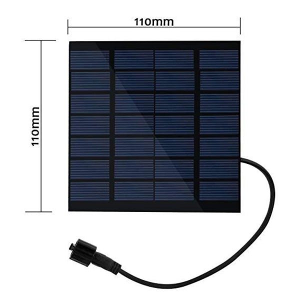 Solcellefontene-pumpesett med separat solcellepanel, 1,2 W oppgradert