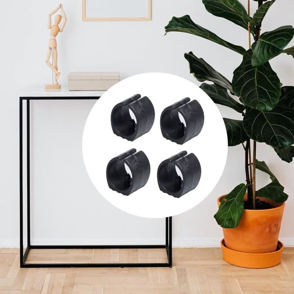 50 stycken U-formade plastglidskydd för stolsben (25 mm), U-formade plastskydd för stolsben
