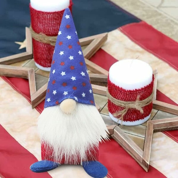 Rudolph Independence Day Ansiktsløs dekorativ dukke Patriotic Indep