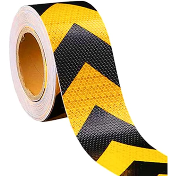 Farepil-klistremerke Reflekterende Tape Gul og Svart Reflekterende Tape Reflekterende Varseltape Sikkerhetstape Varseltape for Synlighet