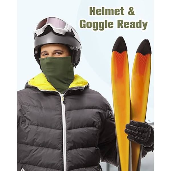 (Grå) Balaclava, motorsykkelbalaclava for menn og kvinner, elastisk