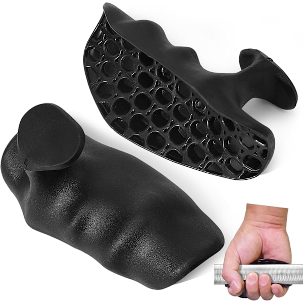 Gummi Gym Grep Fingerløse Treningshansker, Treningsgrep for Menn Kvinner Crossfit Håndflatebeskyttelse, Vektløftergrep for Kroppsbygging