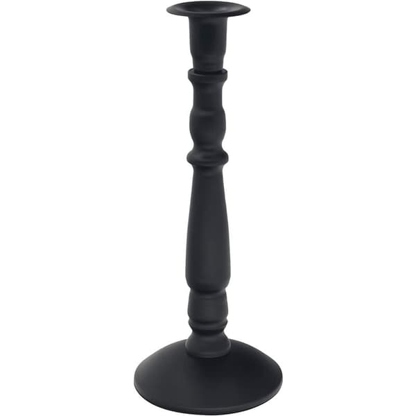 23cm Slank Mat Sort Lysestager til 7/8\" Spidse Lys, Slank