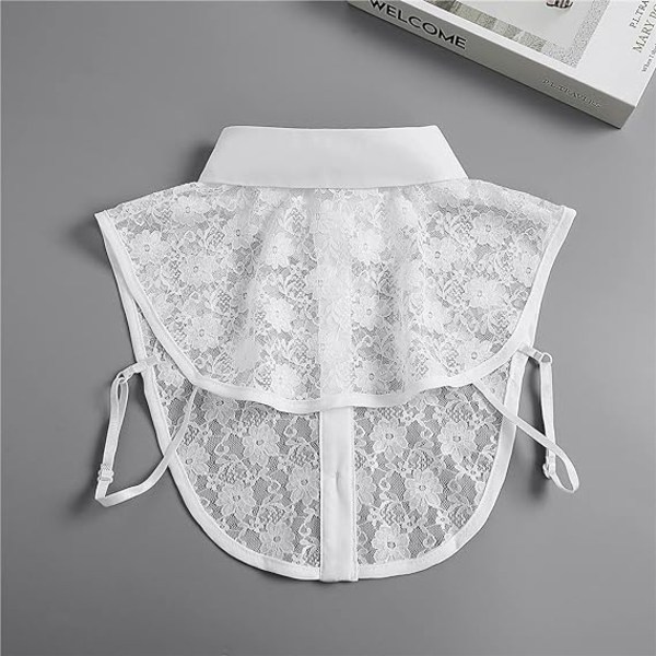 2-pack Falsk Krage för Kvinnor, Skjortdekoration, Avtagbar Midi-Skjorta