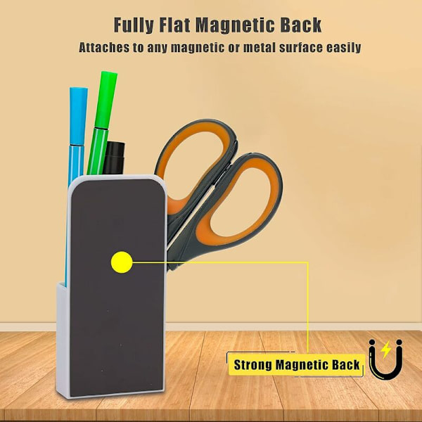 Stykke (Hvit, 11,5 * 5 * 2,7 mm) Magnetisk Blyant Holder Magnetisk Markør