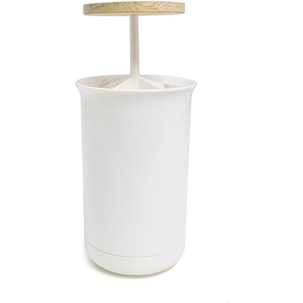 1 stk Trykk & Opp Bomullsdottdispenser Hvit Farge Bomullsdottdispenser