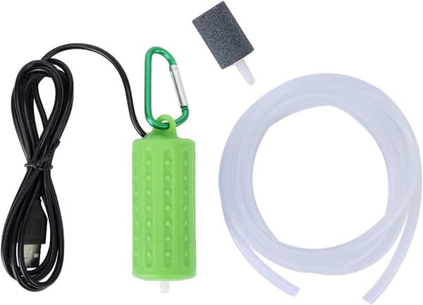 1W Mini Bärbar USB Akvarieluftpump USB Syrepump Ultra-Tyst