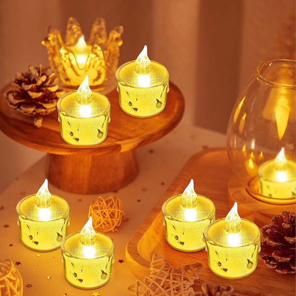 LED Tea Lights Candles 24 Pack Flameless Led Tealights Battery Op