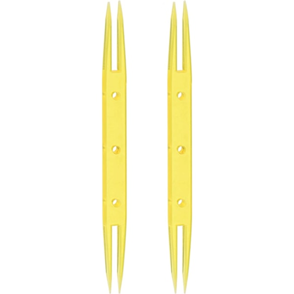 2 kpl Kutomaneula 85x6.8x2.8mm Muoviset sukkulat, pitsinnypläykseen DIY käsityökalut Neulontatarvikkeet, Keltainen