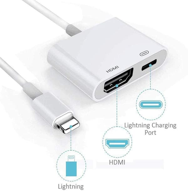 iPhone iPad HDMI-sovitin TV Lightning - HDMI Plug and Play -kaapeli
