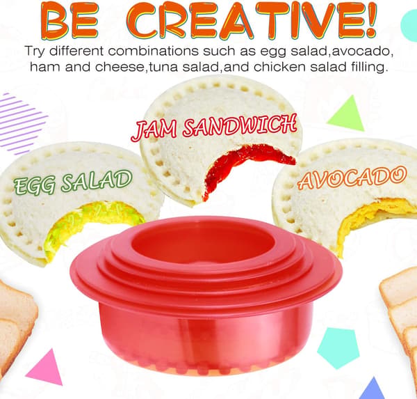 Sandwichkutter og -forsegler, pakke med 3 Uncrustables Sandwich Maker