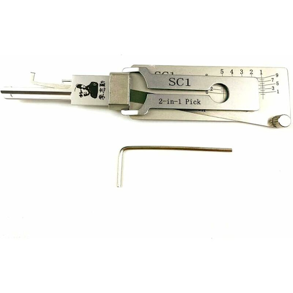 SC1 LiShi Tools 2 i 1 Professionella Låssmedverktyg