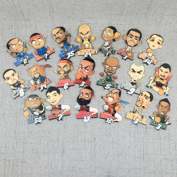 20 stk NBA Basketball Stars Peripheral Stickers Køleskabsmagneter