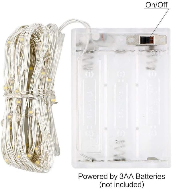 5m 50-LED Fejljusslingor - [2-pack] (Kallvit), InteTech Vattentät