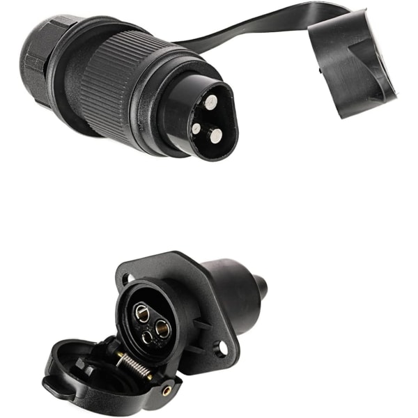 3-polet tilhengerplugg & 3-polet tilhengerstikk, 3-polet traktorplugg, 12V