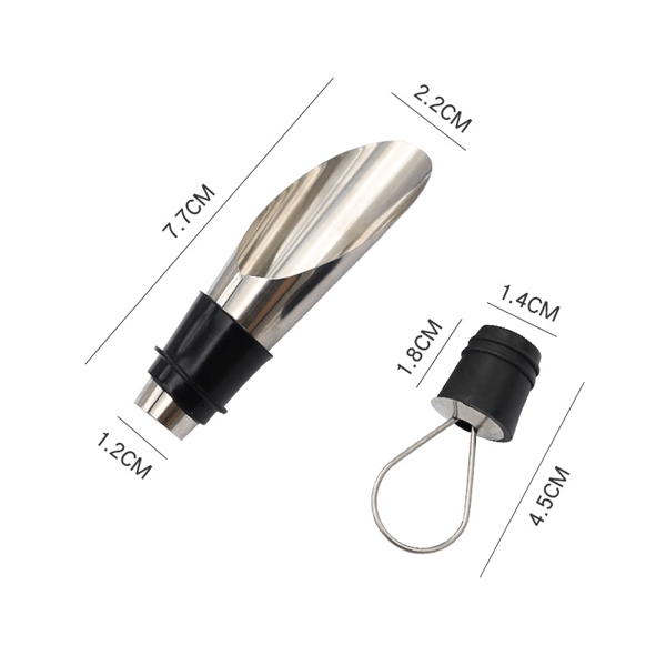 5-pack 2-i-1 Rostfria Flaskor Pip och Ventilburk med Lock
