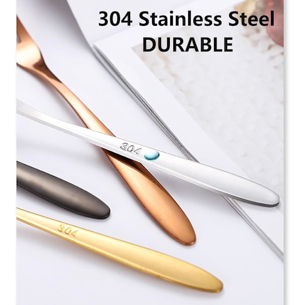 5 STK Små Fruktgafler, 13 cm Dessertgafler i rustfritt stål, Mini Fruktgafler for forretter, kaker, cocktailer, Små Søte Salatgafler for fest, hjem, M